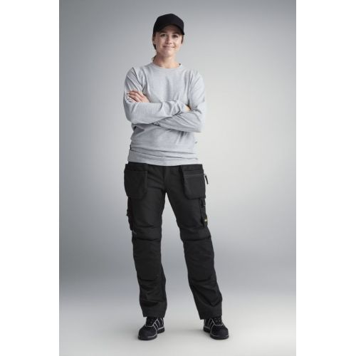 6701 Pantalones largos de trabajo para mujer con bolsillos flotantes AllroundWork azul marino/negro